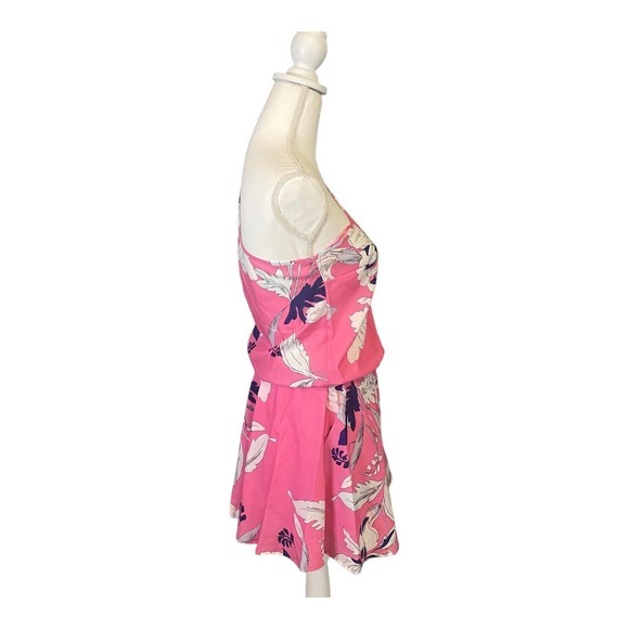 Yumi Kim Pink Floral‎ One Shoulder Mini Dress Women’s size Small NWT - Picture 7 of 10